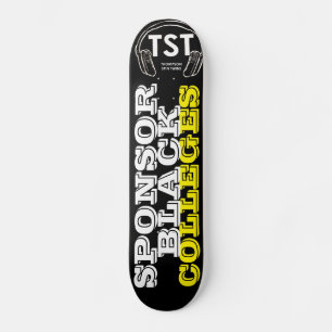 PATROCINADOR DA FACULDADE NEGRA Skateboard