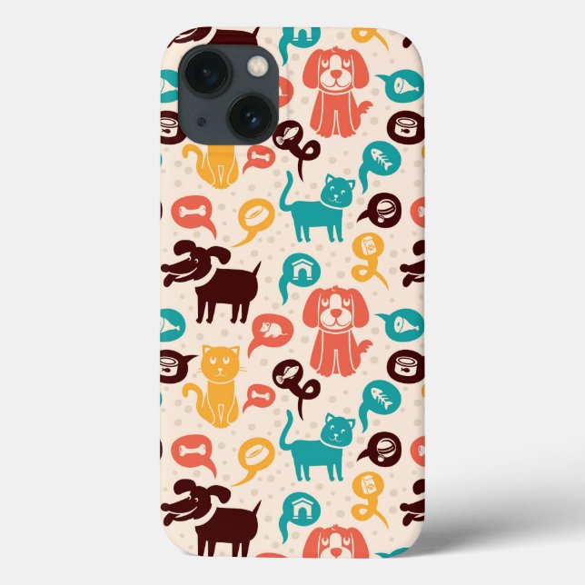 Pattern With Funny Cats And Dogs (Verso)