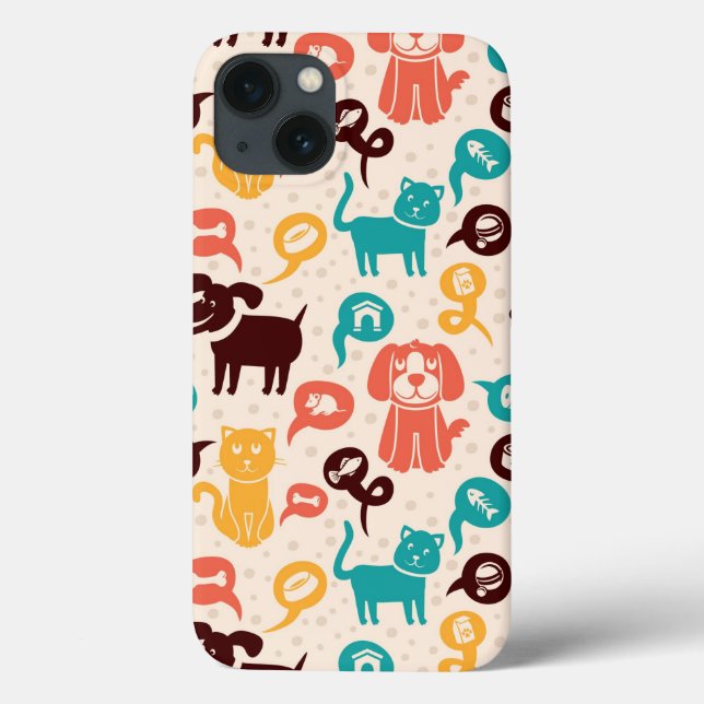 Pattern With Funny Cats And Dogs (Verso)