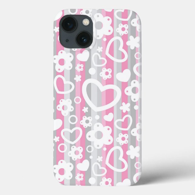 Pattern with Hearts and Flowers (Verso)