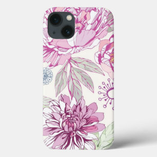 Pattern with pink flowers