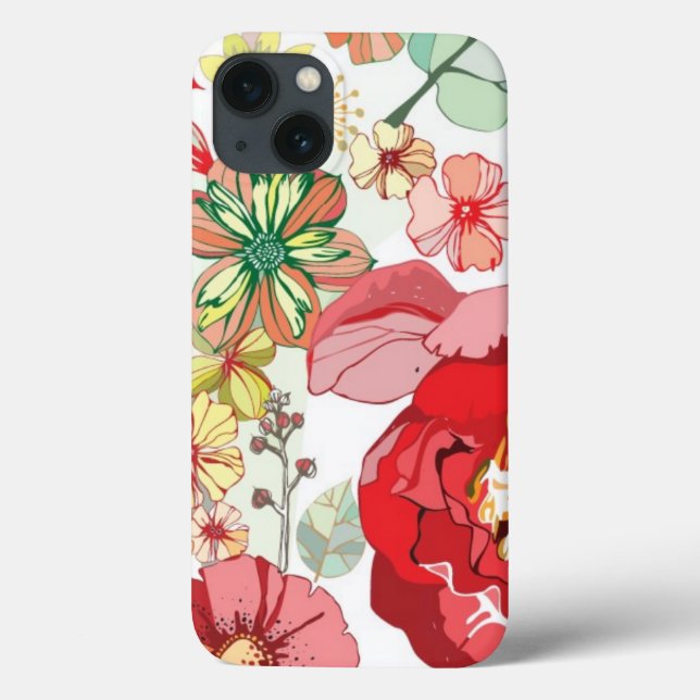 Pattern with red flowers (Verso)