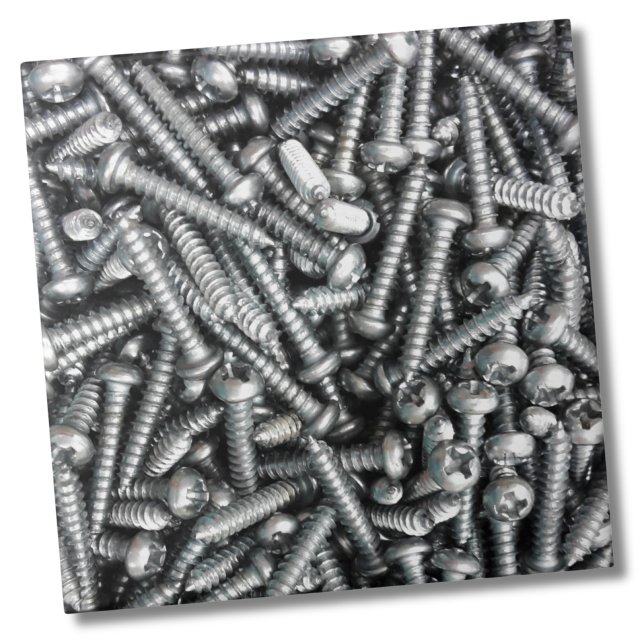 Patterno de garagem de canos de prata exclusivos i (Unique Industrial Silver Screws Tool Garage Patter Ceramic Tile)