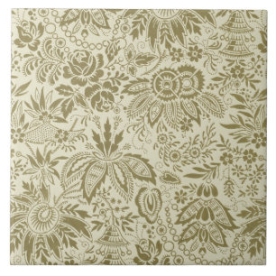 Patterno Floral Verde Sage - Damasco Antiquado