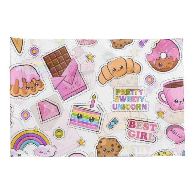 Patterno Funny Unicorn Magic Rainbow Cute (Parte Traseira - Direita)