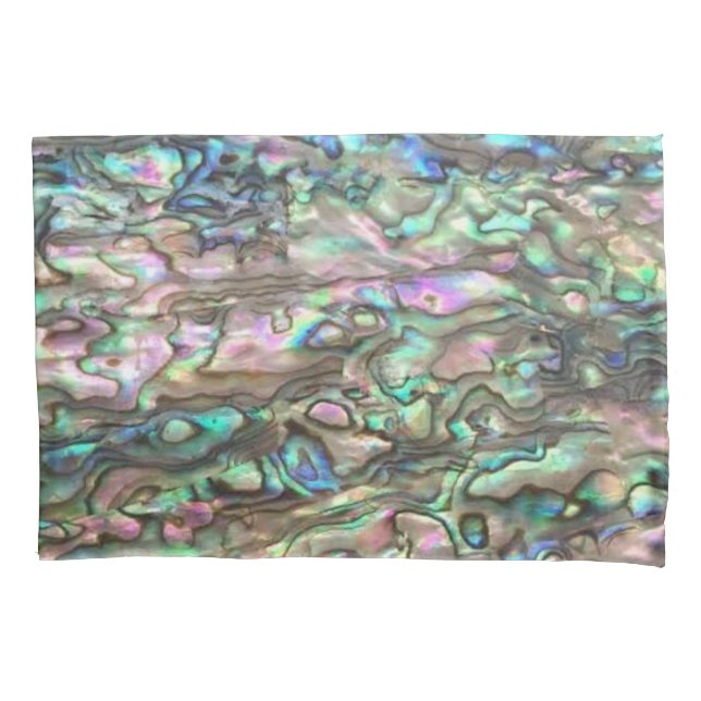 Paua Shell Abalone Travesseiro Natural Case Sham (Frente)