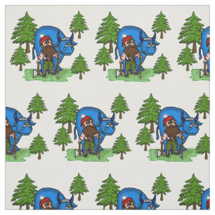 Paul Bunyan & borracho com tecido dos pinheiros
