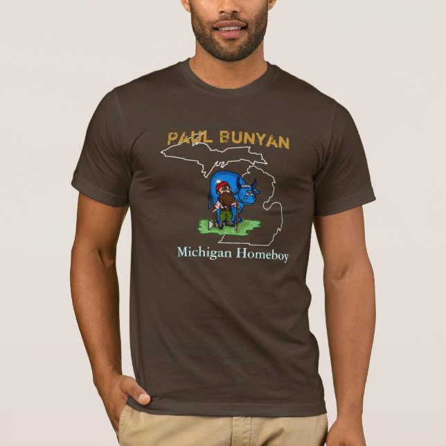Paul Bunyan, camiseta de Ficar em casa de Michigan (Frente)