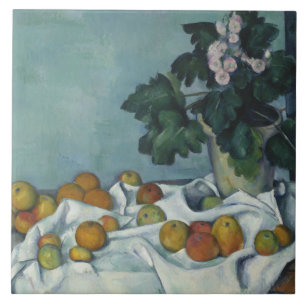 Paul Cezanne - A Vida Estática com Maçãs e um Pote