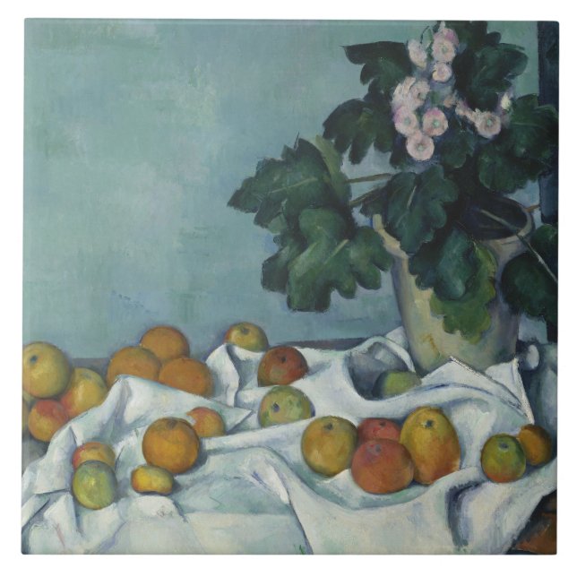 Paul Cezanne - A Vida Estática com Maçãs e um Pote (Frente)