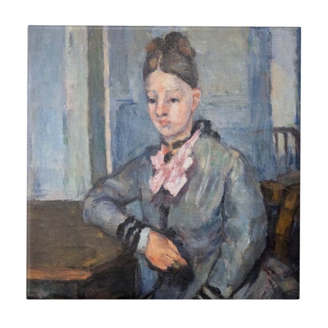 Paul Cezanne - Madame Cezanne Lening em uma Mesa (Frente)