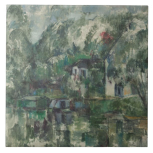 Paul Cezanne   na borda da água, C. 1890 (óleo o
