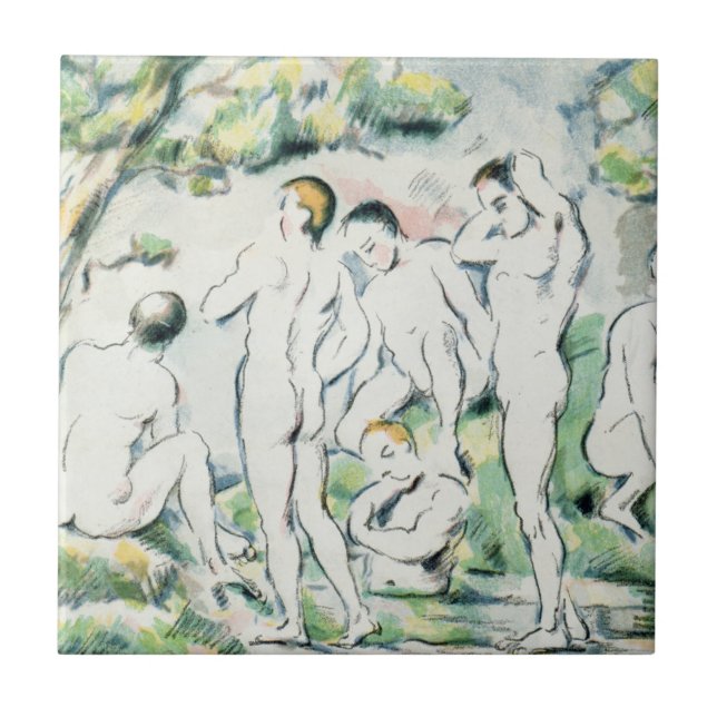 Paul Cezanne | os Bathers, placa pequena (Frente)