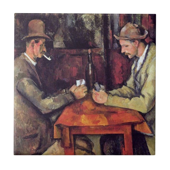 Paul Cezanne - Os Jogadores de Cartas Pintura de A (Frente)