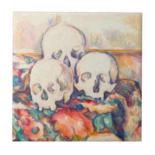 Paul Cezanne - Os Três Crânios Aquarela