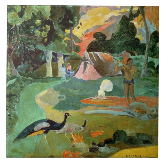 Paul Gauguin| Matamoe ou Paisagem com Peacocks (Frente)