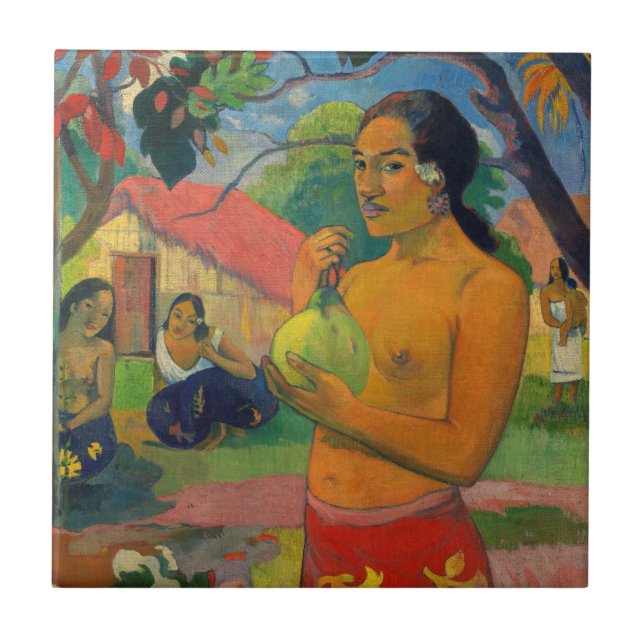Paul Gauguin - Mulher segurando uma Fruta (Frente)