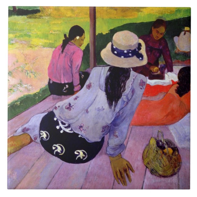 Paul Gauguin | o Siesta, 1891-2 (óleo em canvas) (Frente)