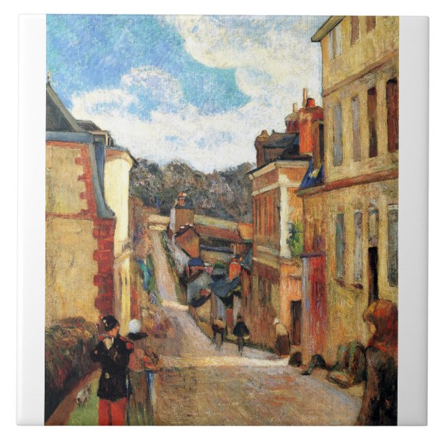 Paul Gauguin, pintura de Rue Jouvenet em Rouen (Frente)
