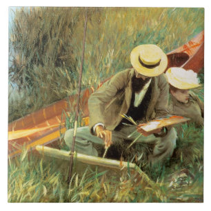 Paul Helleu Desenhando com Sua Esposa