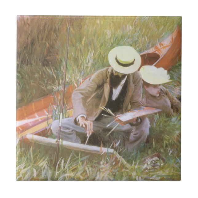 Paul Helleu Desenho com Sua Esposa por JS Sargent (Frente)