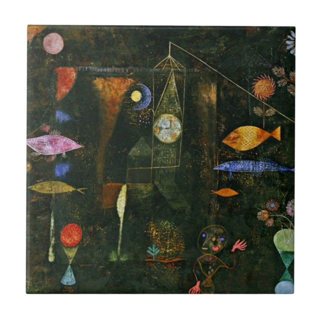 Paul Klee art: Peixe magia, famosa pintura Klee (Frente)