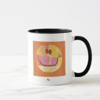 paul klee, cara feliz, caneca