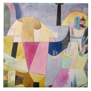 Paul Klee, Colunas Pretas em uma Paisagem,