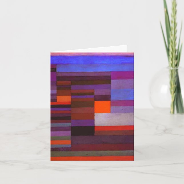 Paul Klee Fire no Cartão de Nota da Noite (Frente)
