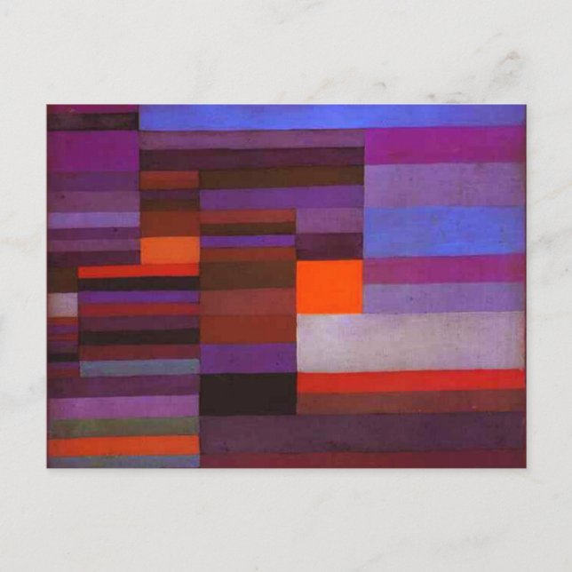 Paul Klee Fire no Cartão Postal da Noite (Frente)