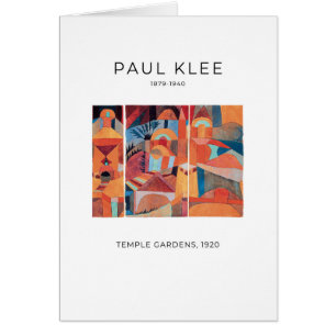 Paul Klee, Jardins Templos (1920) - Cartão De Arte