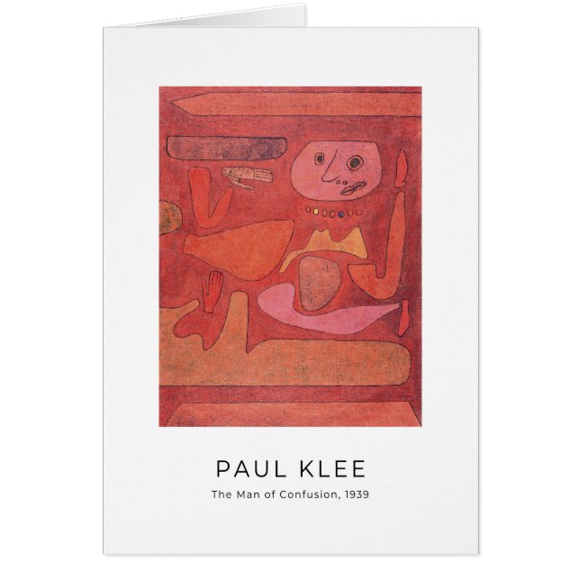 Paul Klee, O Homem da Confusão - Cartão de Arte Be (Frente)