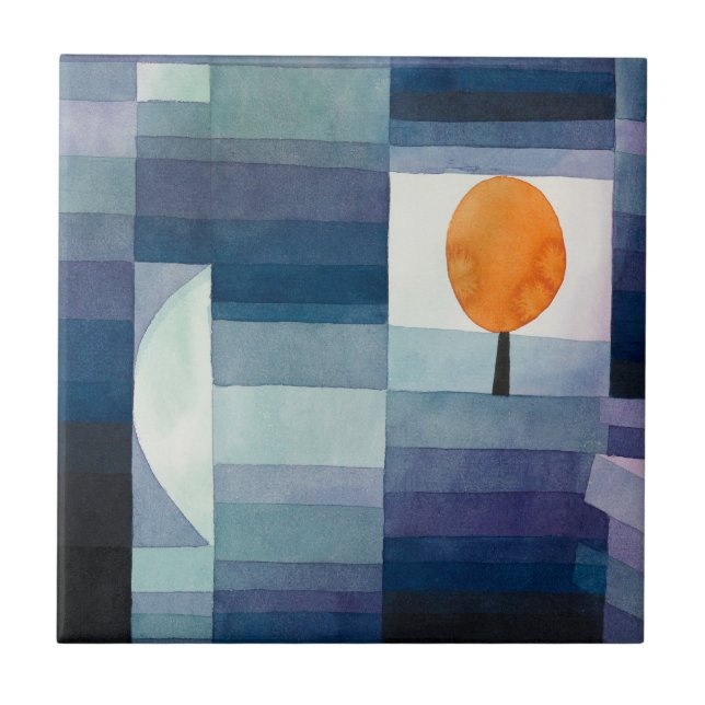 Paul Klee Precursor do Outono Azul Moderno Abstrat (Frente)
