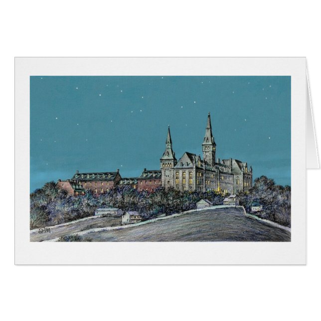 Paul McGehee Cartão "Georgetown - Healy Hall" (Frente horizontal)
