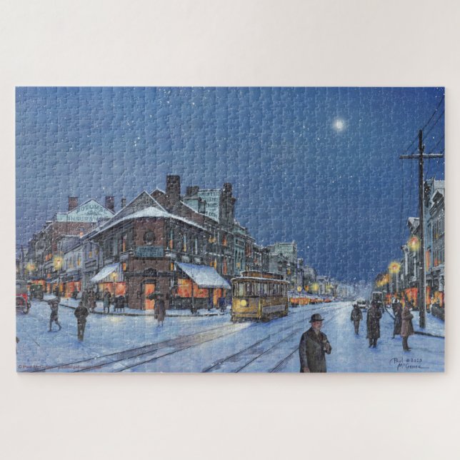 Paul McGehee "Georgetown Snowfall" Quebra-cabeça (Horizontal)