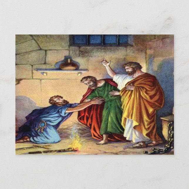 paul na prisão no cartão postal da philippi (Frente)