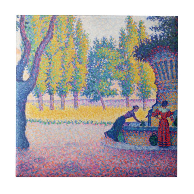 Paul Signac - Fountain des Lices, Santo-Tropez (Frente)