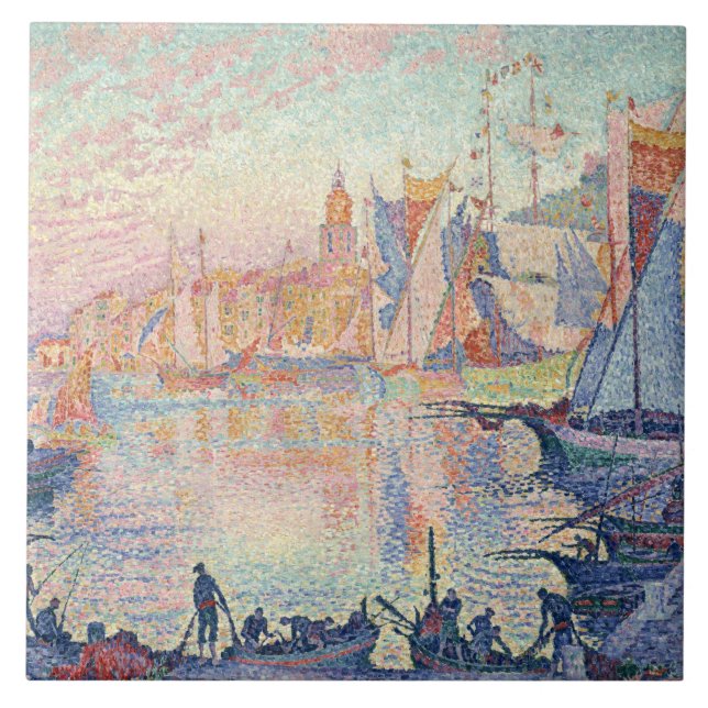 Paul Signac - o porto do Santo-Tropez (Frente)