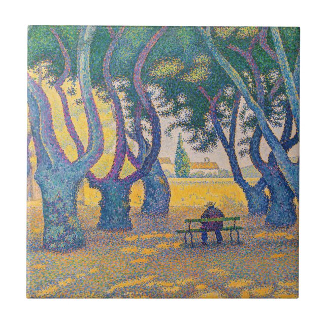 Paul Signac - Place des Lices, Santo-Tropez (Frente)