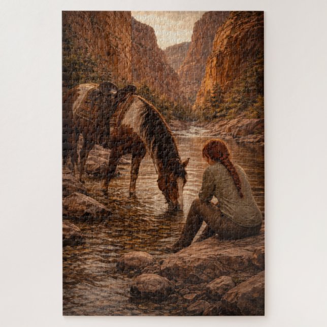 Pausa Revigorante | Arte de Cavalo | Quebra-Cabeça (Vertical)