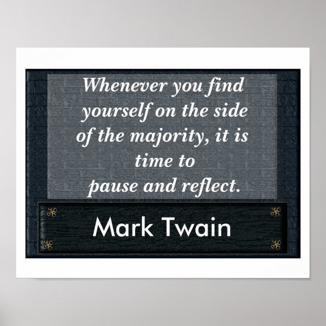 Pausar e Refletir - aspas poster (Frente)