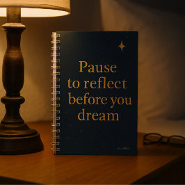 Pause to Reflect – Midnight Blue Minimalist