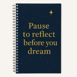 Pause to Reflect  – Midnight Blue Minimalist 