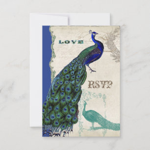 Pavão 5 do vintage - convite formal do casamento