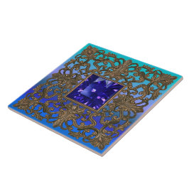 Pavão antigo do ouro e da safira