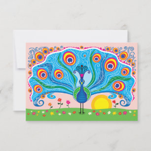 Pavão com Flores