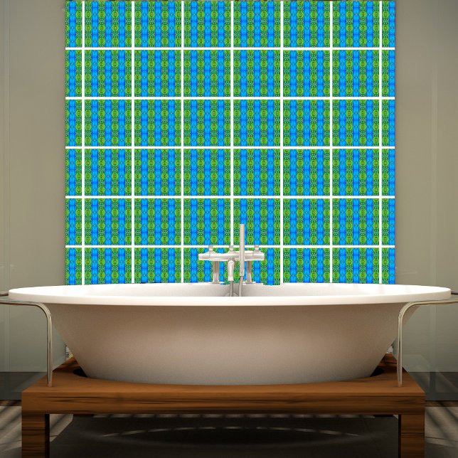 Pavão de peacock padrão azulejo cerâmico (Criador carregado)