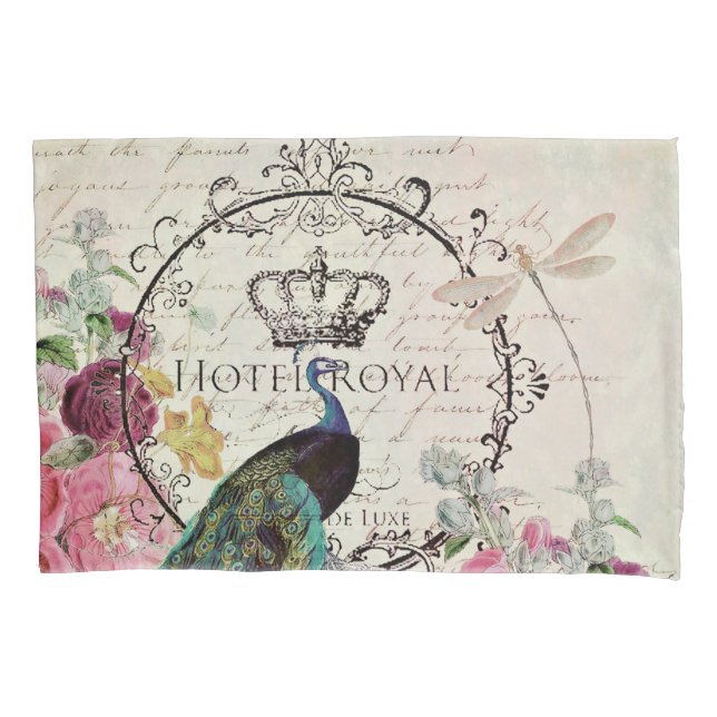 Pavão e flores de primavera (Frente)