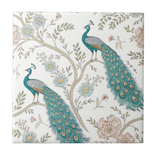 Pavão Elegante Floral Vintage (11)