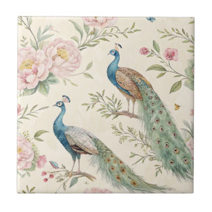 Pavão Elegante Floral Vintage (13)